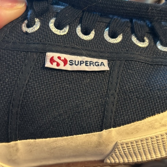 Superga 41 9.5US Cotu Classic Black and Cream Rubber Sole Sneaker Casual… - Picture 4 of 7